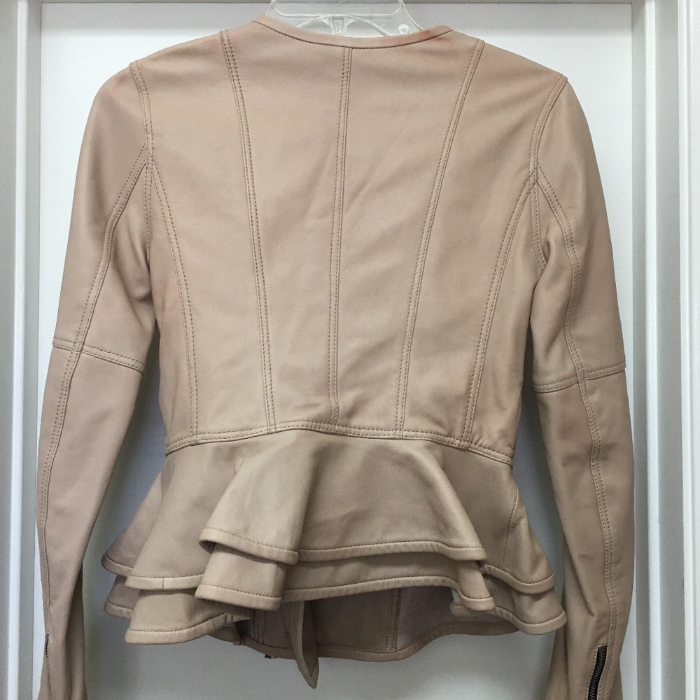 Marissa Webb Lamb Leather Shane Peplum Jacket - Picture 8 of 13